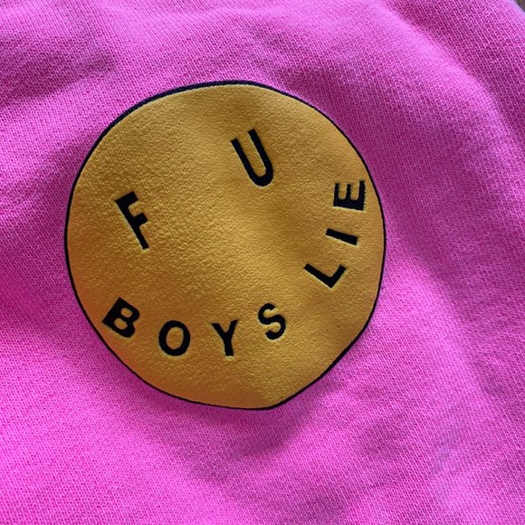 NEW BOYS LIE PERFECT MATCH PINK CREWNECK SWEATSHIRT - ONE SIZE - Picture 7 of 13